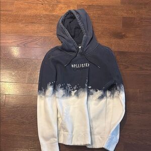 Hollister Navy and White Hoodie